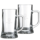 Engraved glass beer mug - set of 2