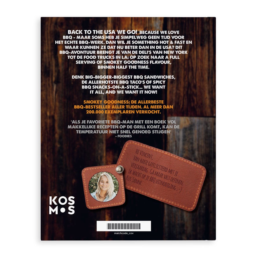 Burgers & BBQ Bites kookboek met naam en foto - Hardcover