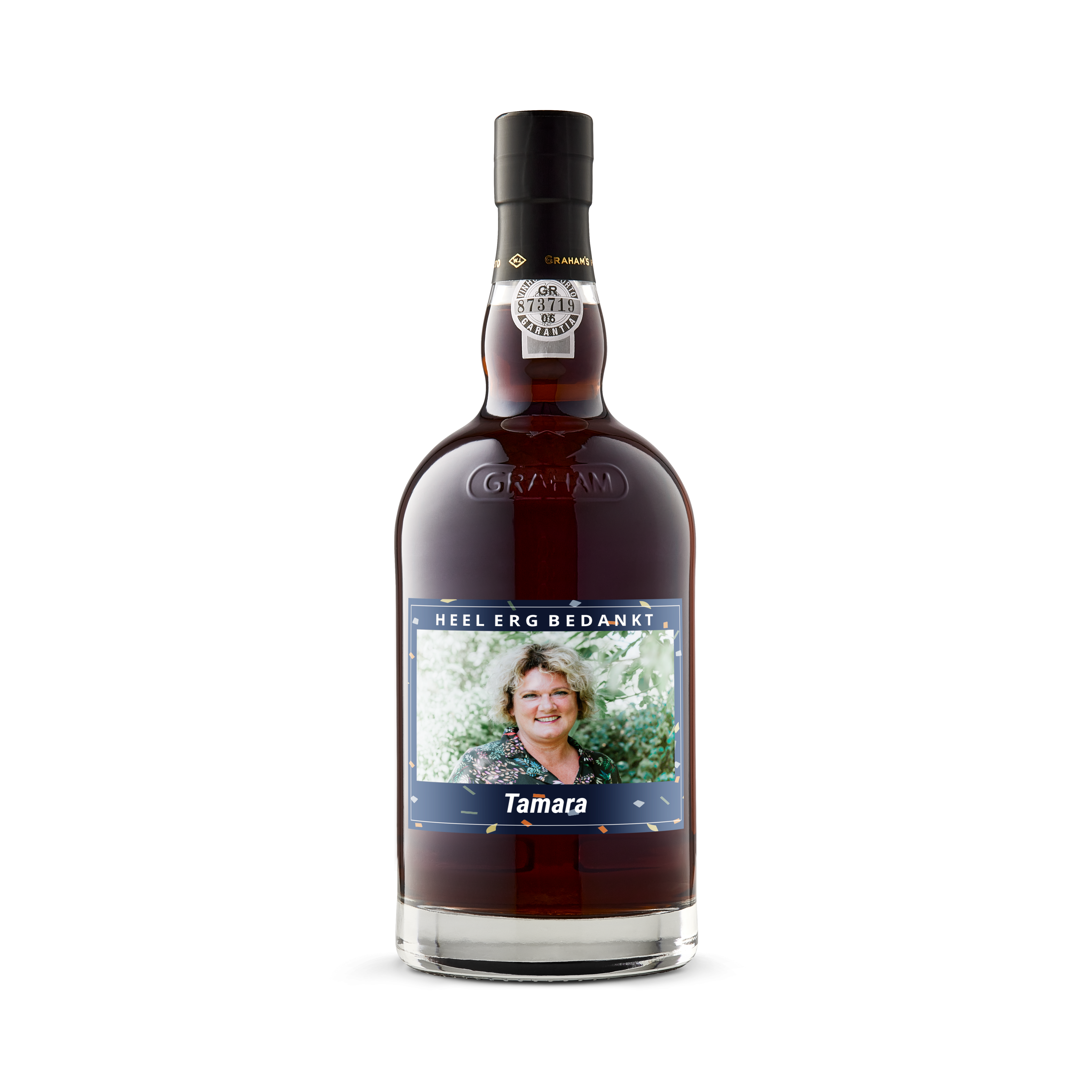 Port met bedrukt etiket - Graham's The Tawny Reserve