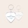 Personalised key ring - Heart - Double-sided Personalised key ring - Heart - Double-sided