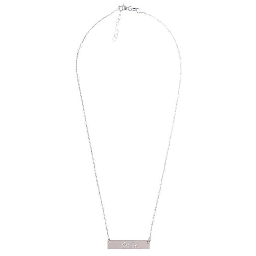 Collier prénom gravé - argent