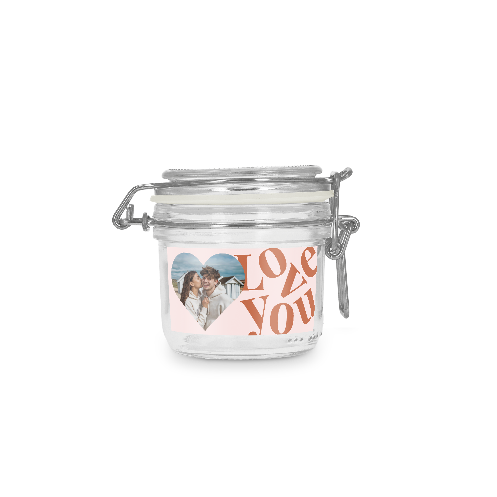 Glass jar with lid - personalised