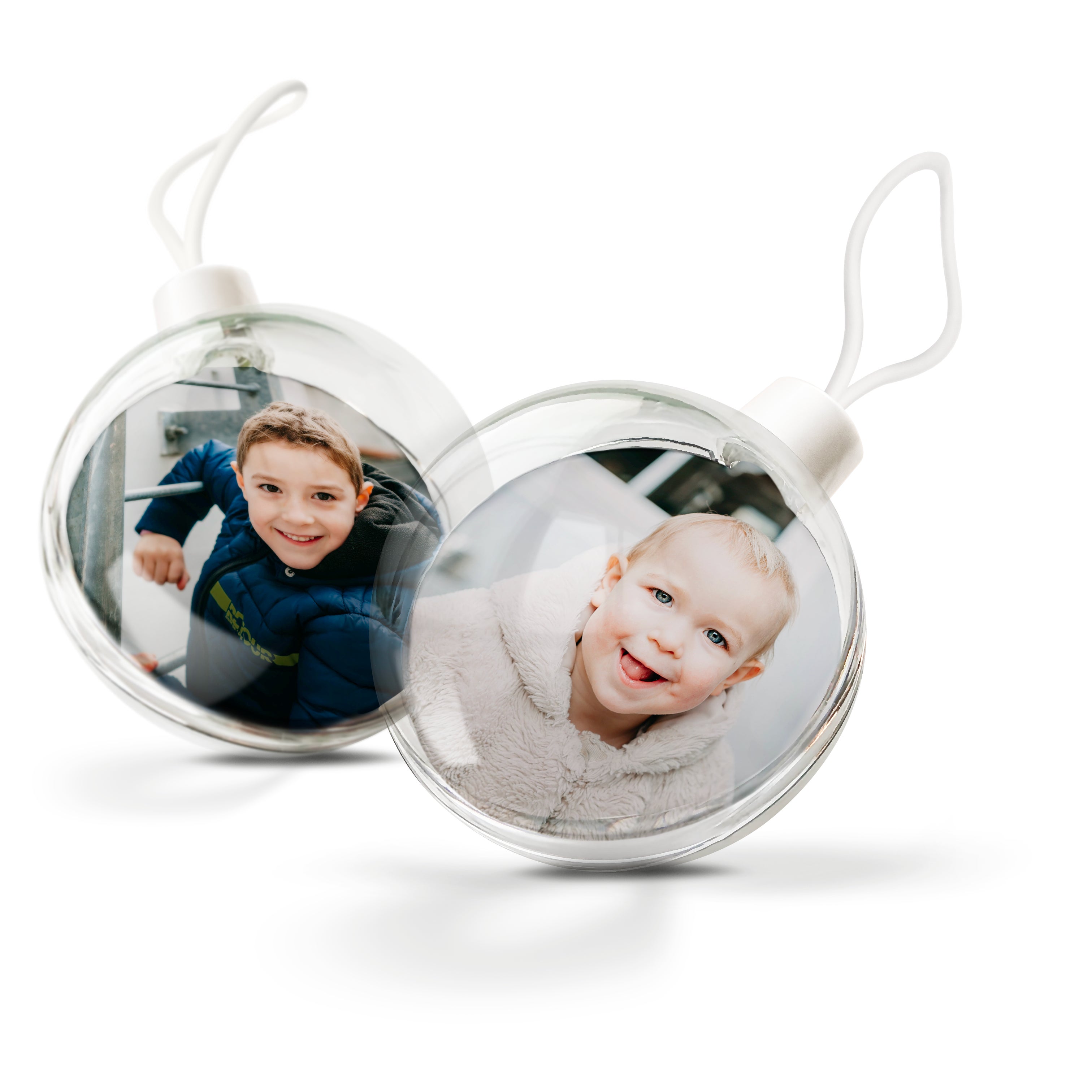 Transparante kerstbal bedrukken (2 stuks) Transparante kerstbal bedrukken (2 stuks)