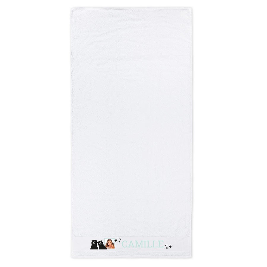 Serviette de bain personnalisé photo