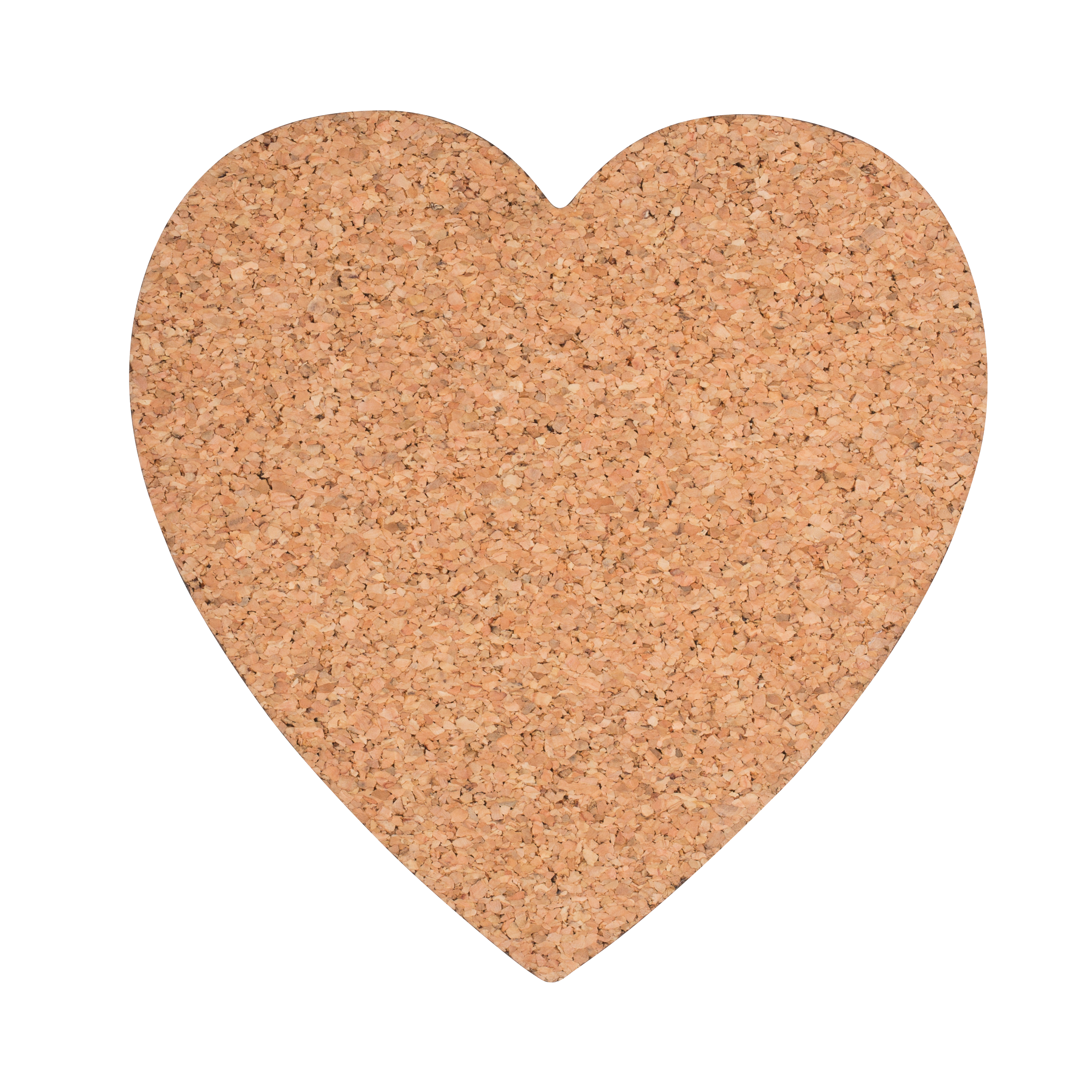 Posavasos personalizado de corcho con forma de corazón, listo para imprimir con una foto o texto.