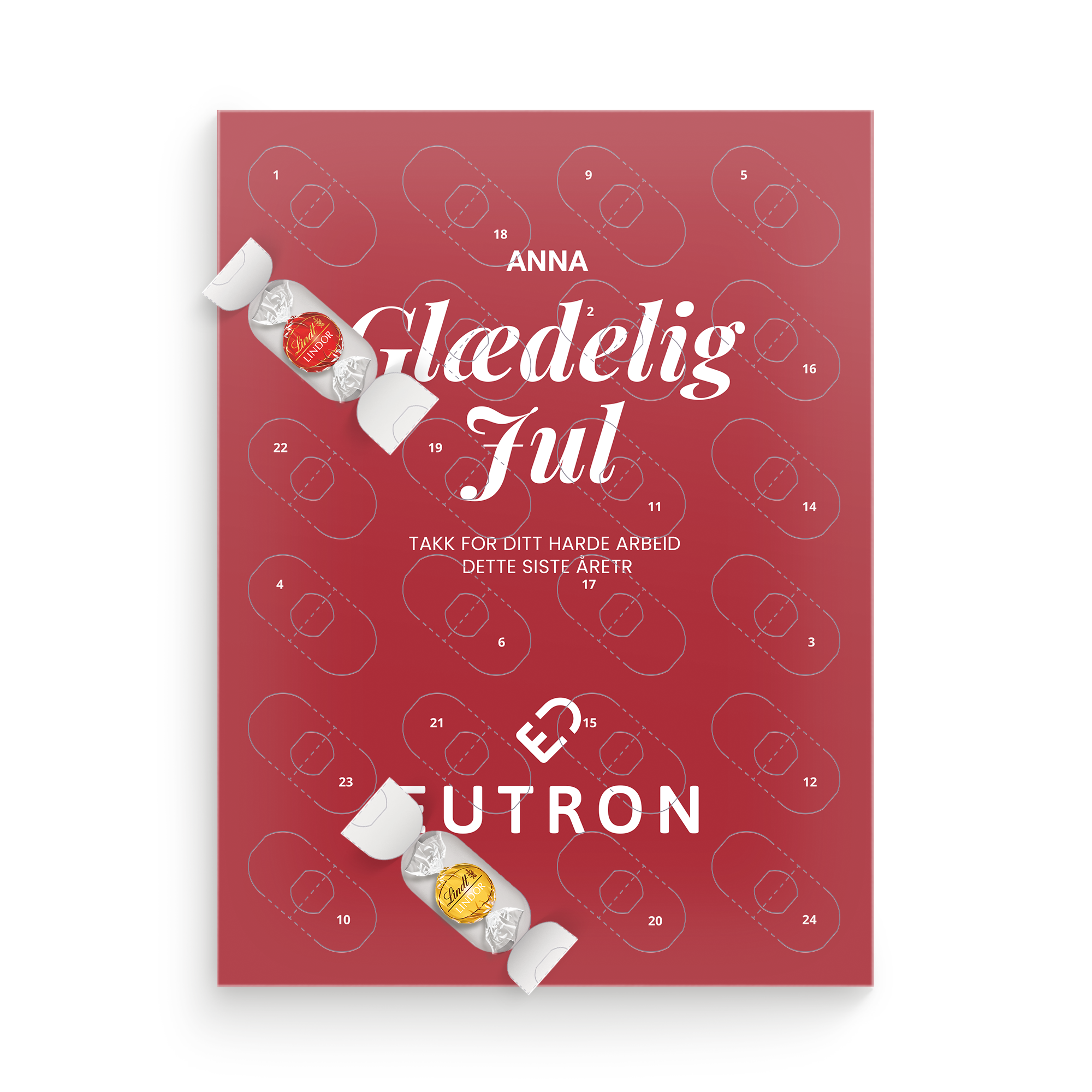 Personlig Lindor Assorti Mix julekalender