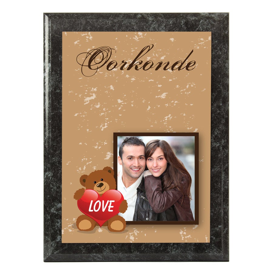 Houten oorkonde bedrukken (Marmer look)