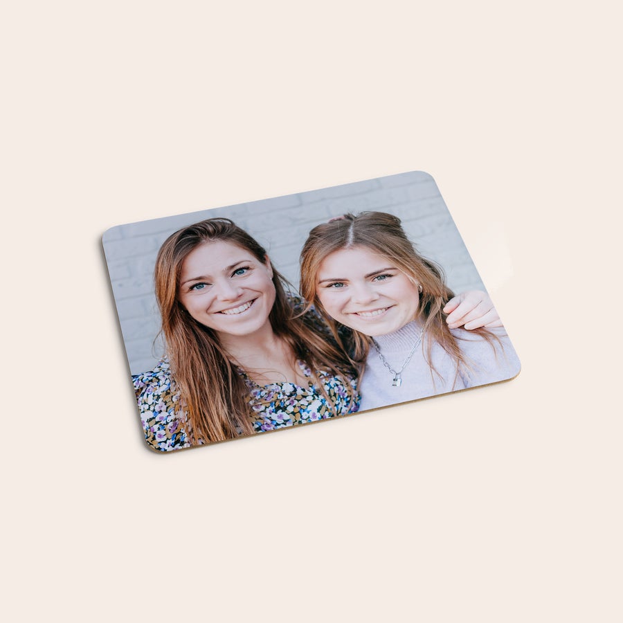 Set de table personnalisé Set de table personnalisé avec photo de deux femmes souriantes, cadeau famille original