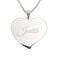 Silver name pendant - Heart
