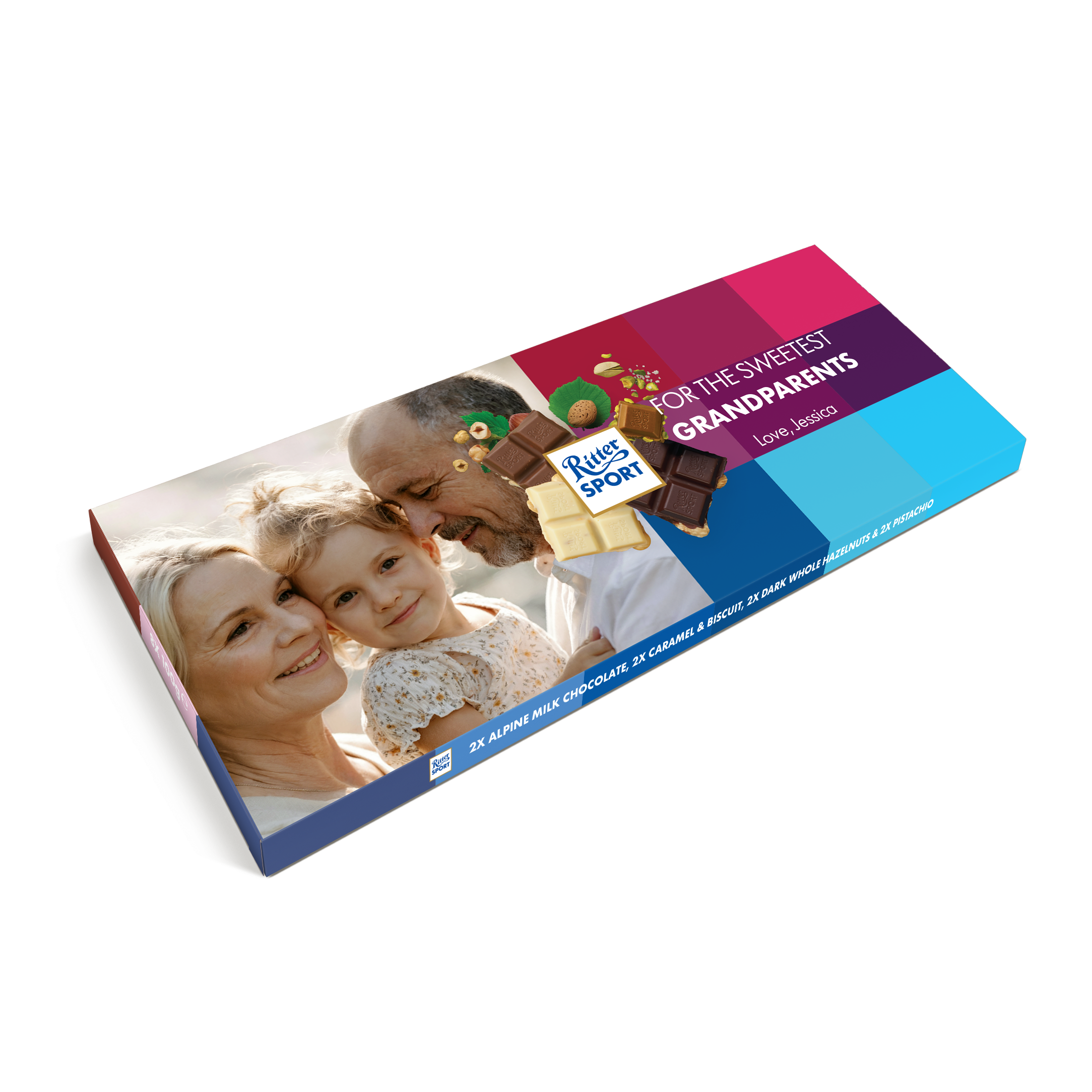 Tavoletta di cioccolato Mega Ritter Sport personalizzata