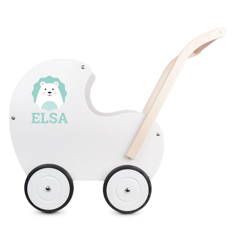 Personalised wooden toys - Baby stroller - Beech