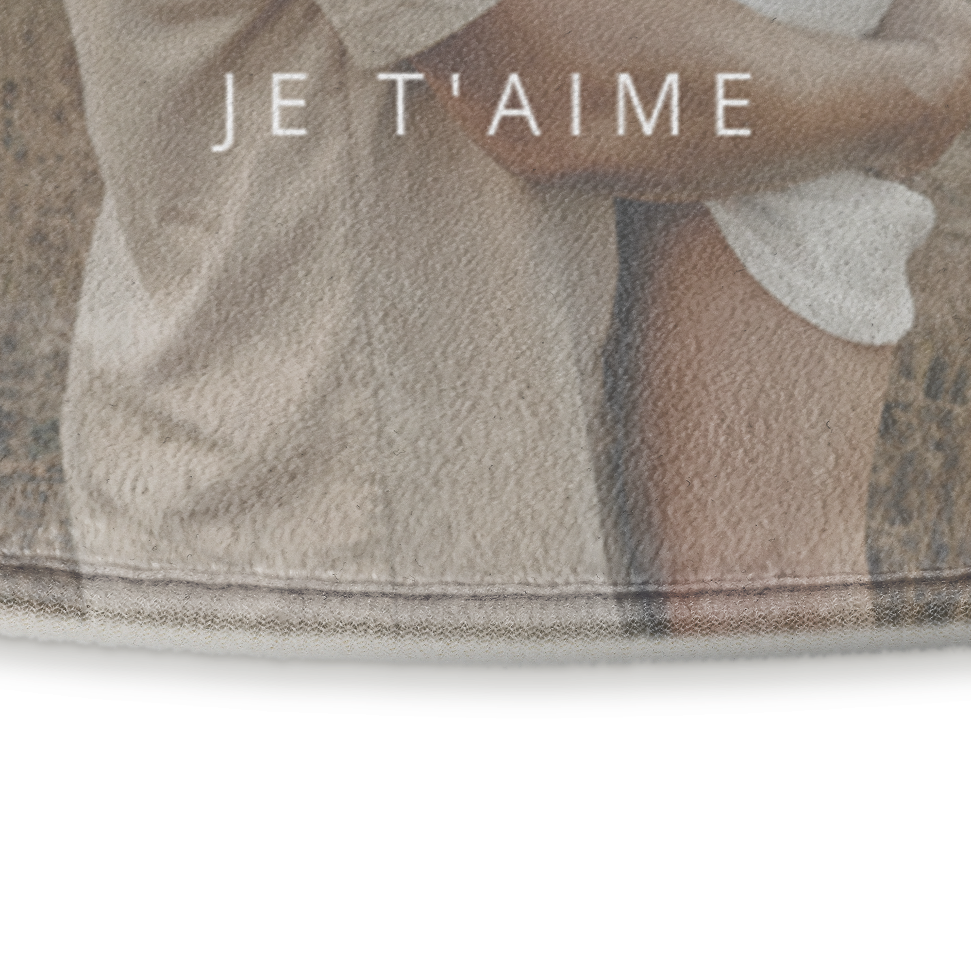 Tapis de bain personnalisé imprimé photo d'un couple avec texte Je t'aime pour transformer votre salle de bain
