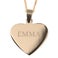Personalised pendant - Heart - Name/Text - Gold colour