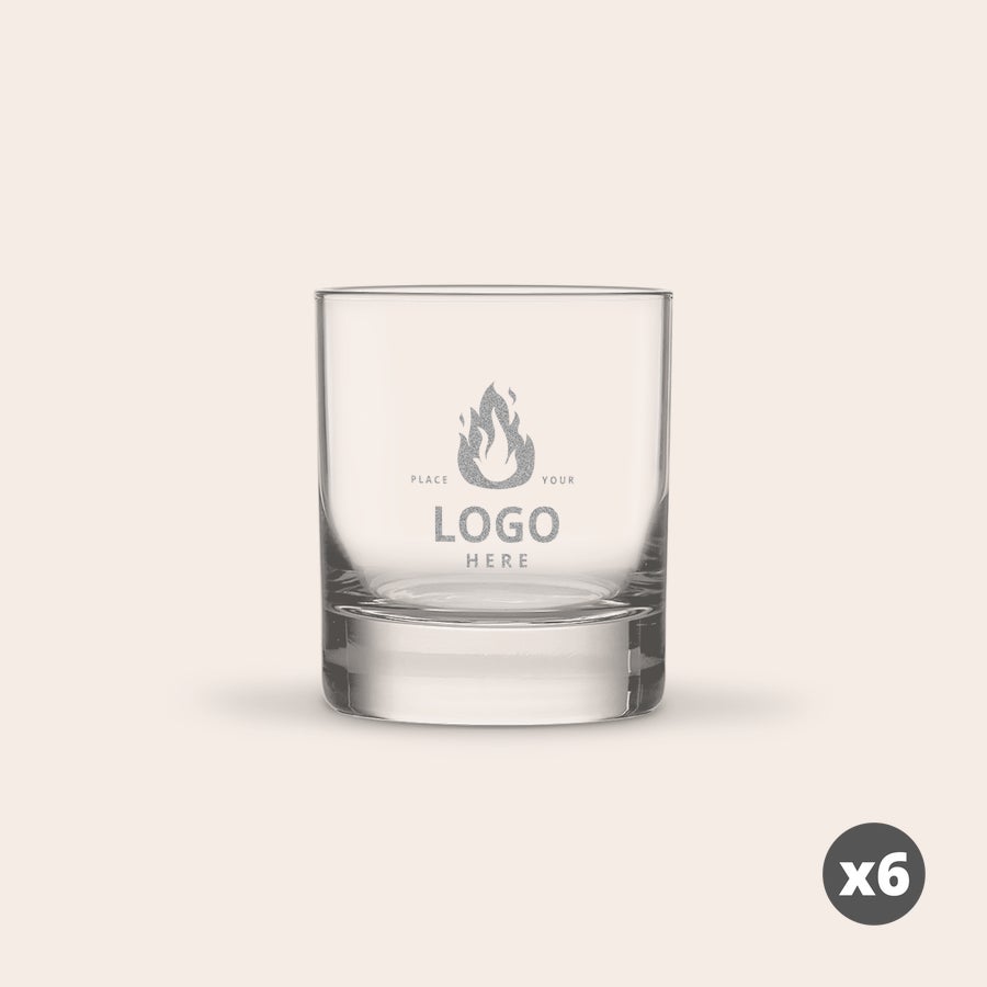 Graverat tumblerglas  - 6 Graverat tumblerglas  - 6