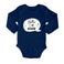 Personalised baby romper - Long sleeves - Navy - 62/68