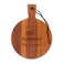 Engraved wooden cheese board