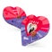 Milka hjerte chokolade gaveæske med navn og billede