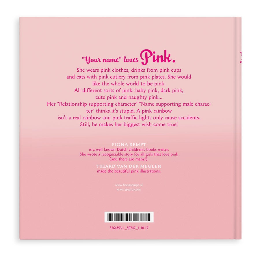 Personalised children's book - PINK - Hardcover