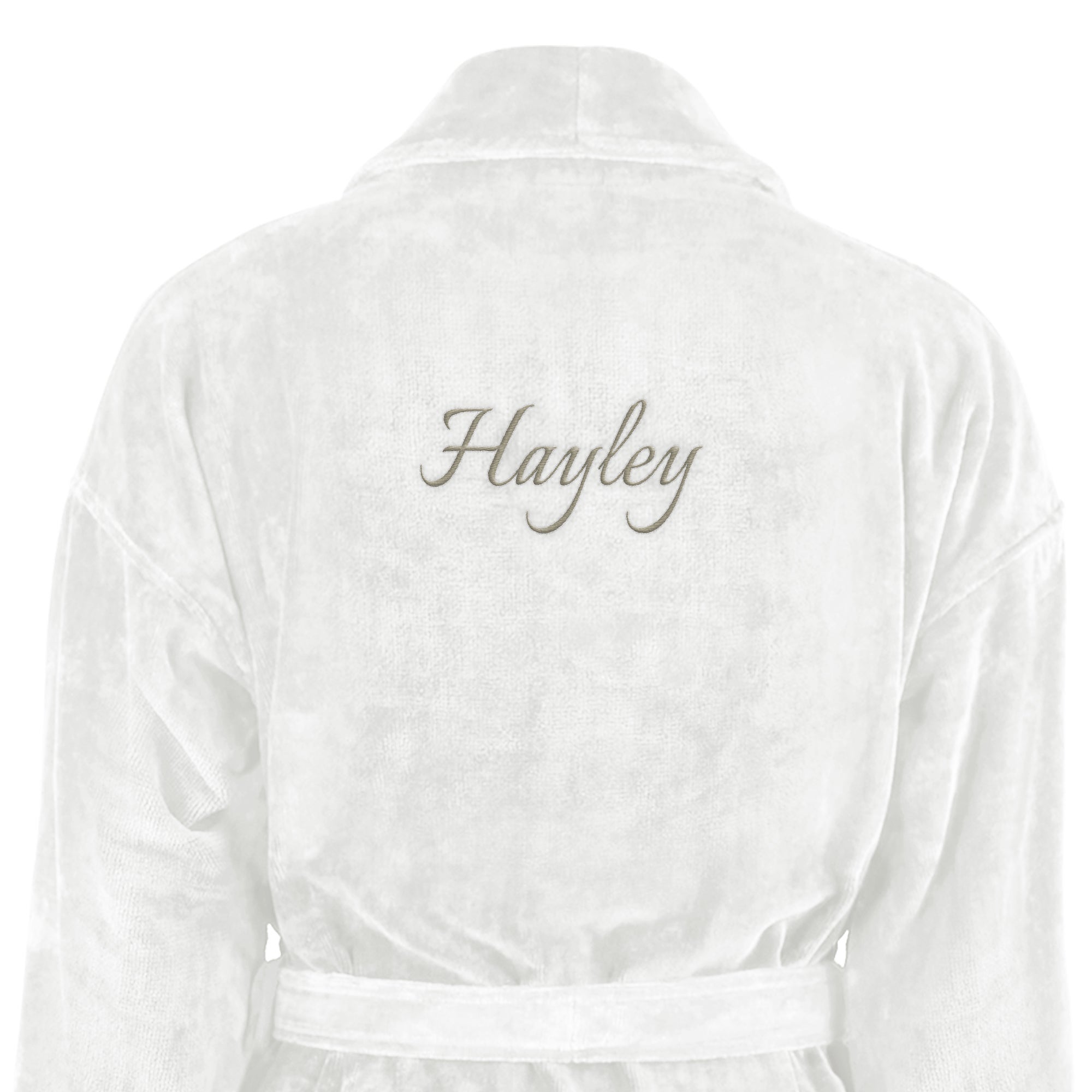 Bathrobe for Women With Text- White L/XL