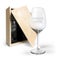 Krabice na víno s gravírovanými sklenicemi na víno - 3 přihrádky