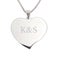 Personalised pendant - Heart - Name/Text - Silver - Engraved