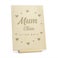 Puinen äitienpäiväkortti kaiverruksella- pysty