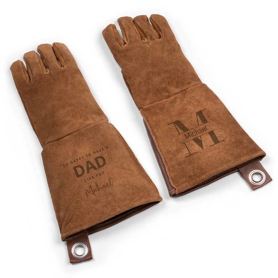 Personalised leather oven gloves YourSurprise