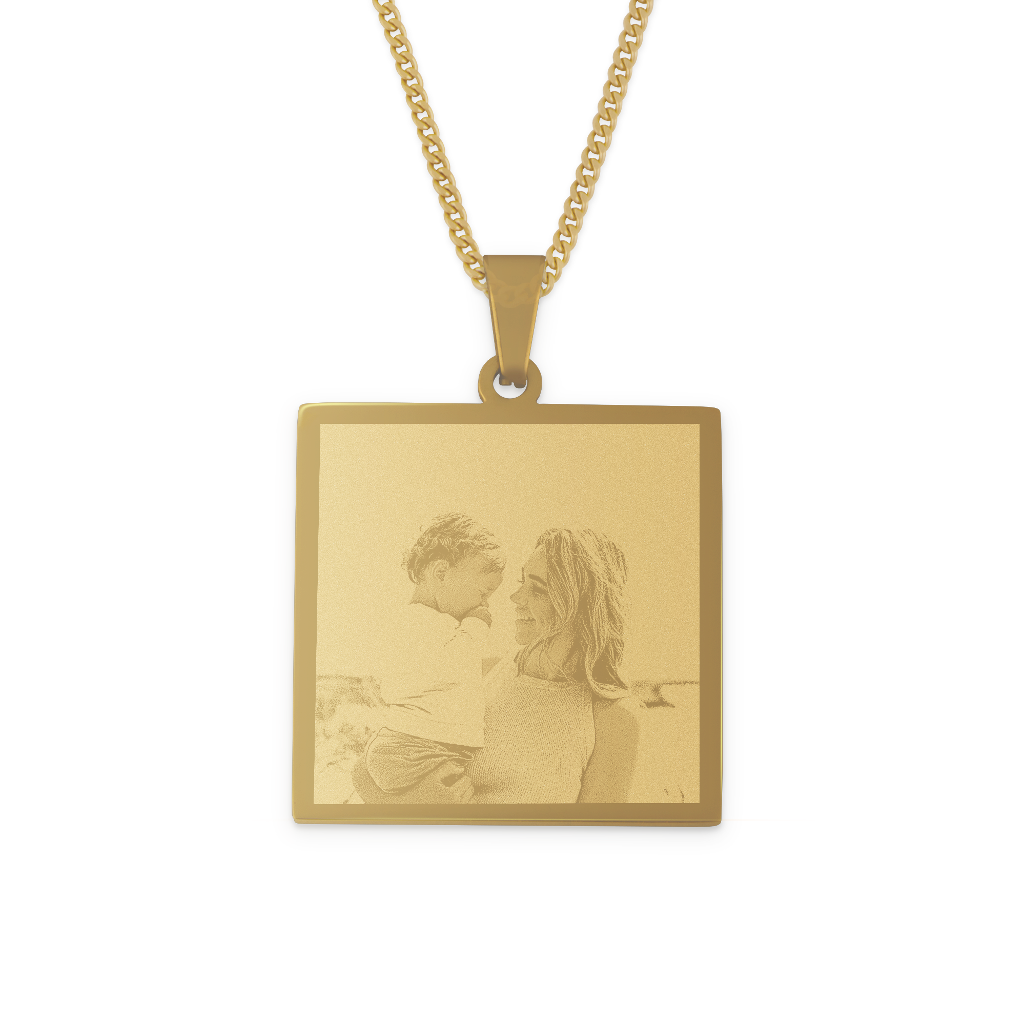Collier pendentif carré