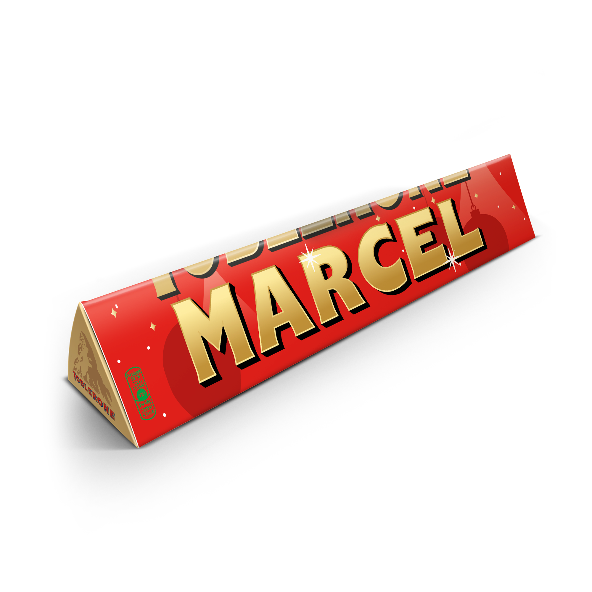 Toblerone kerst met naam