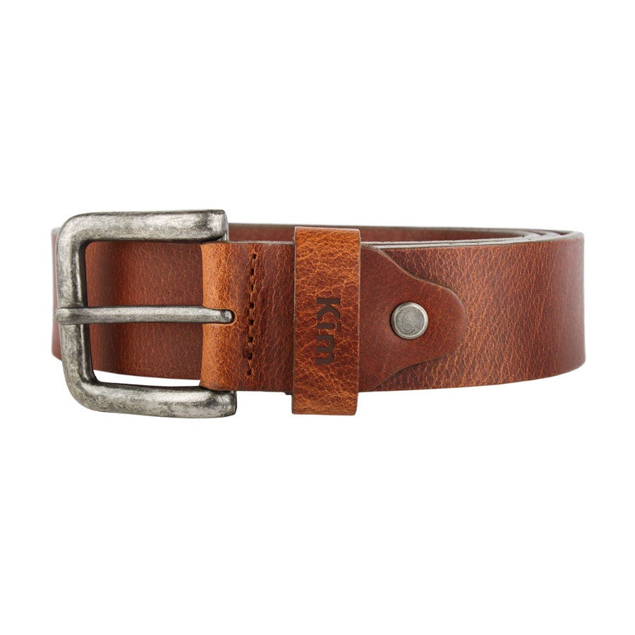 Personalised leather belt