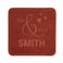 Personalised leather coasters