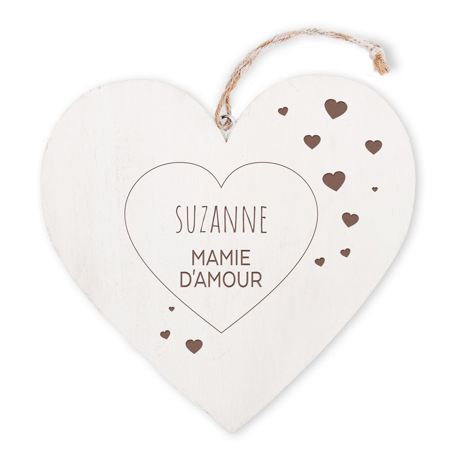 Coeur pour mamie - En bois Coeur pour mamie - En bois