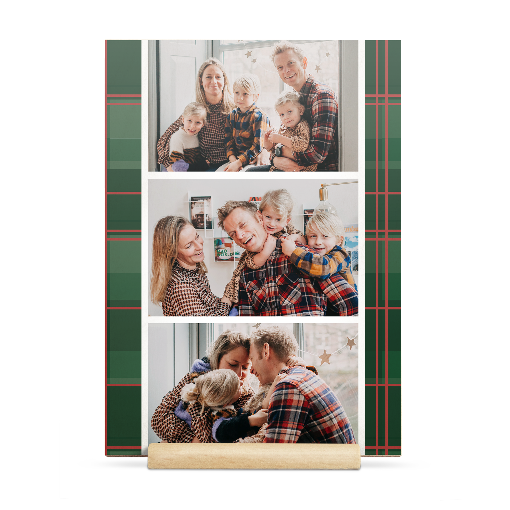 Houten Kerstkaart met foto