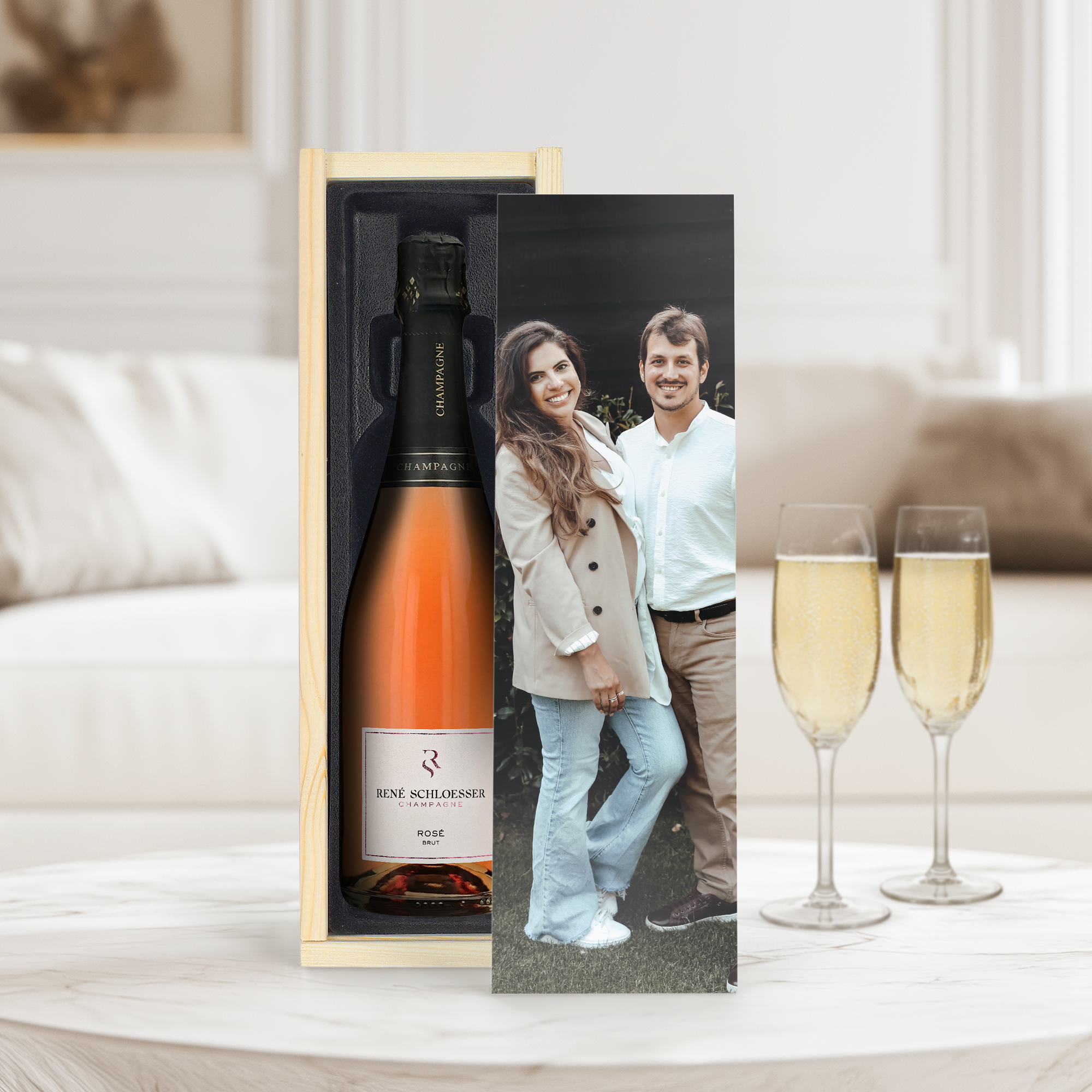 Champagne rosé personnalisé - René Schloesser - 750ml