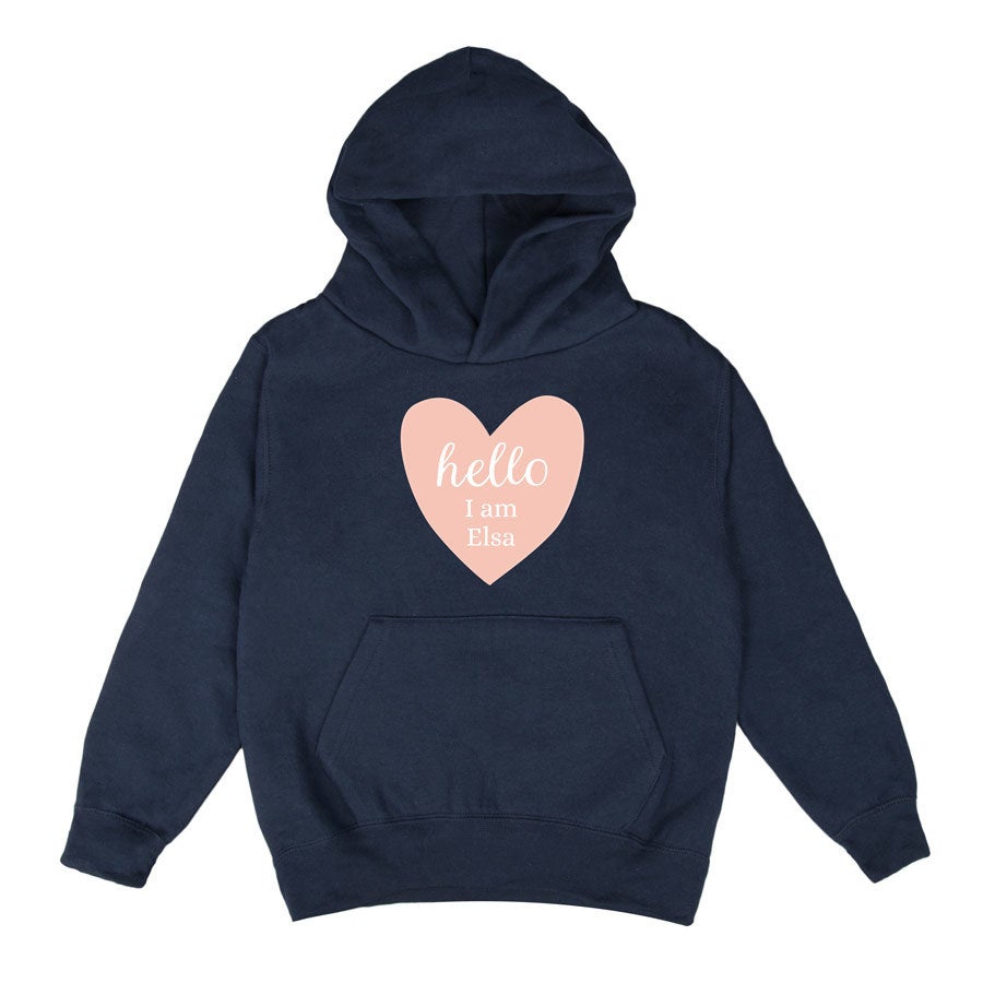 Personalised hoodie - Children - Navy - 10 yrs