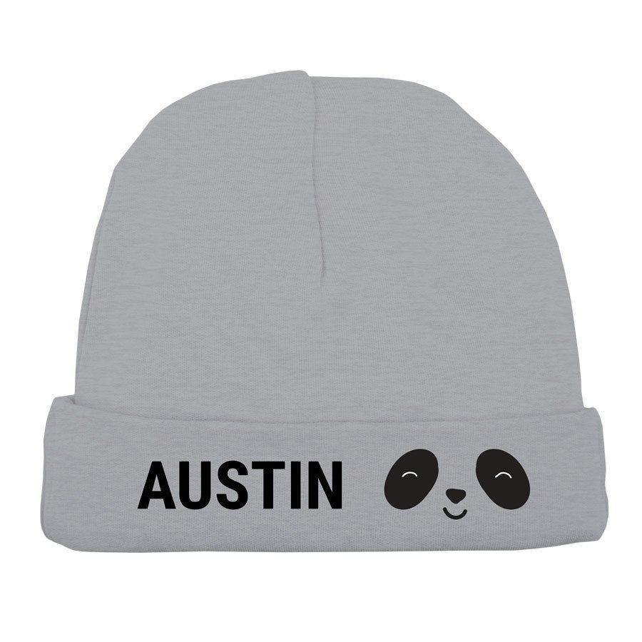 Personalised Baby Beanie - Grey