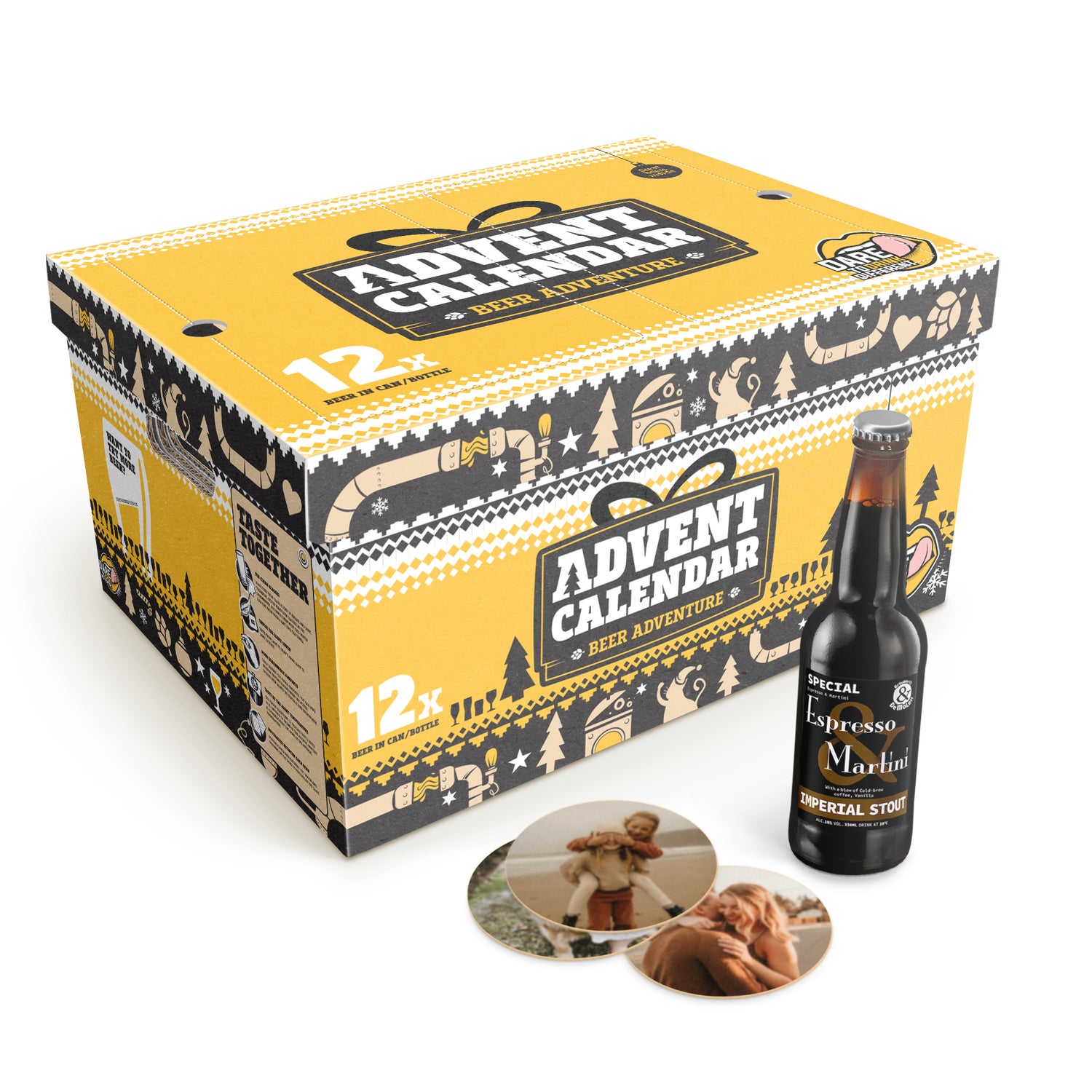 Spersonalizowany zestaw prezentowy niespodzianka z piwem - 12 butelek