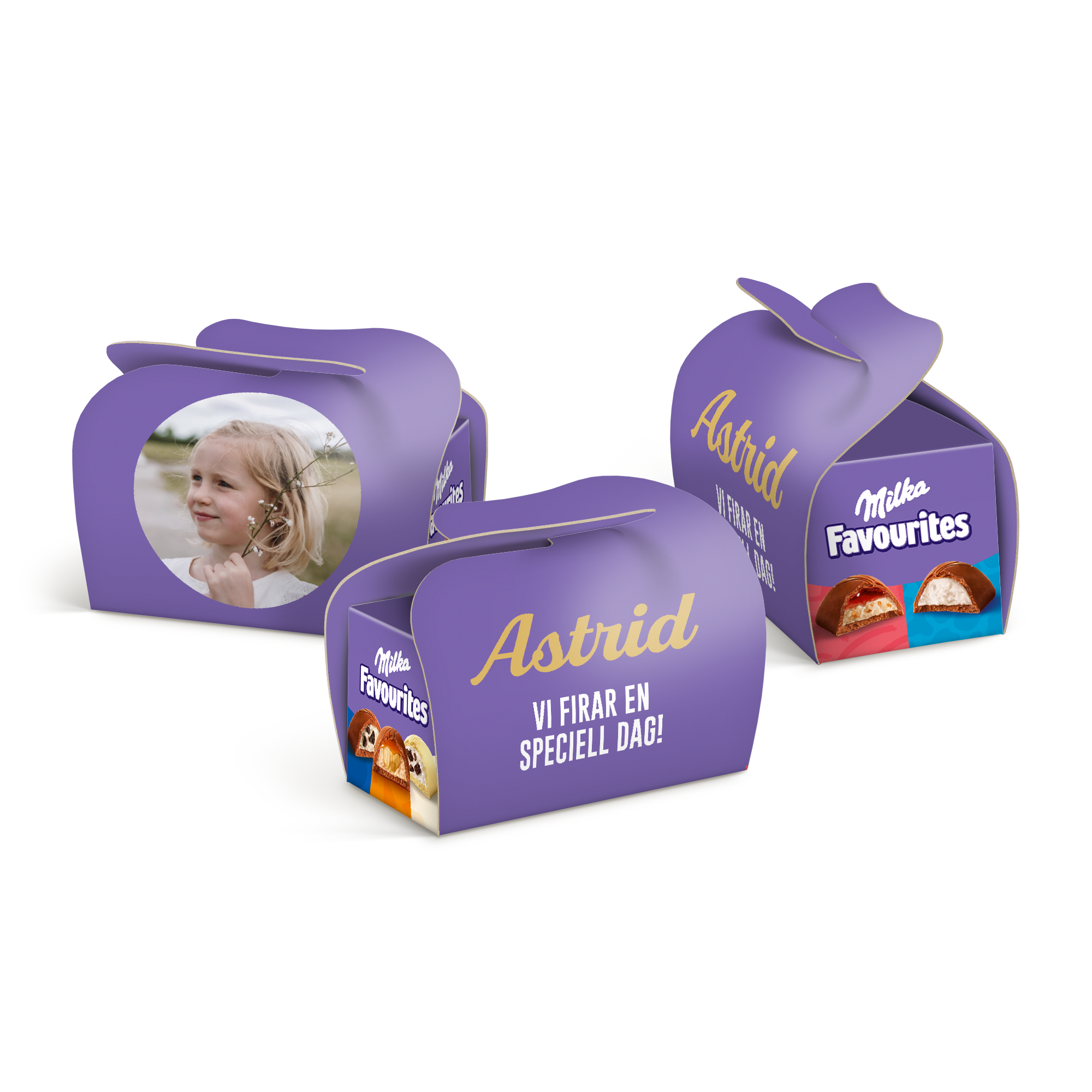 Personliga Milka Favourites gåvor till gästerna – DIY miniboxar