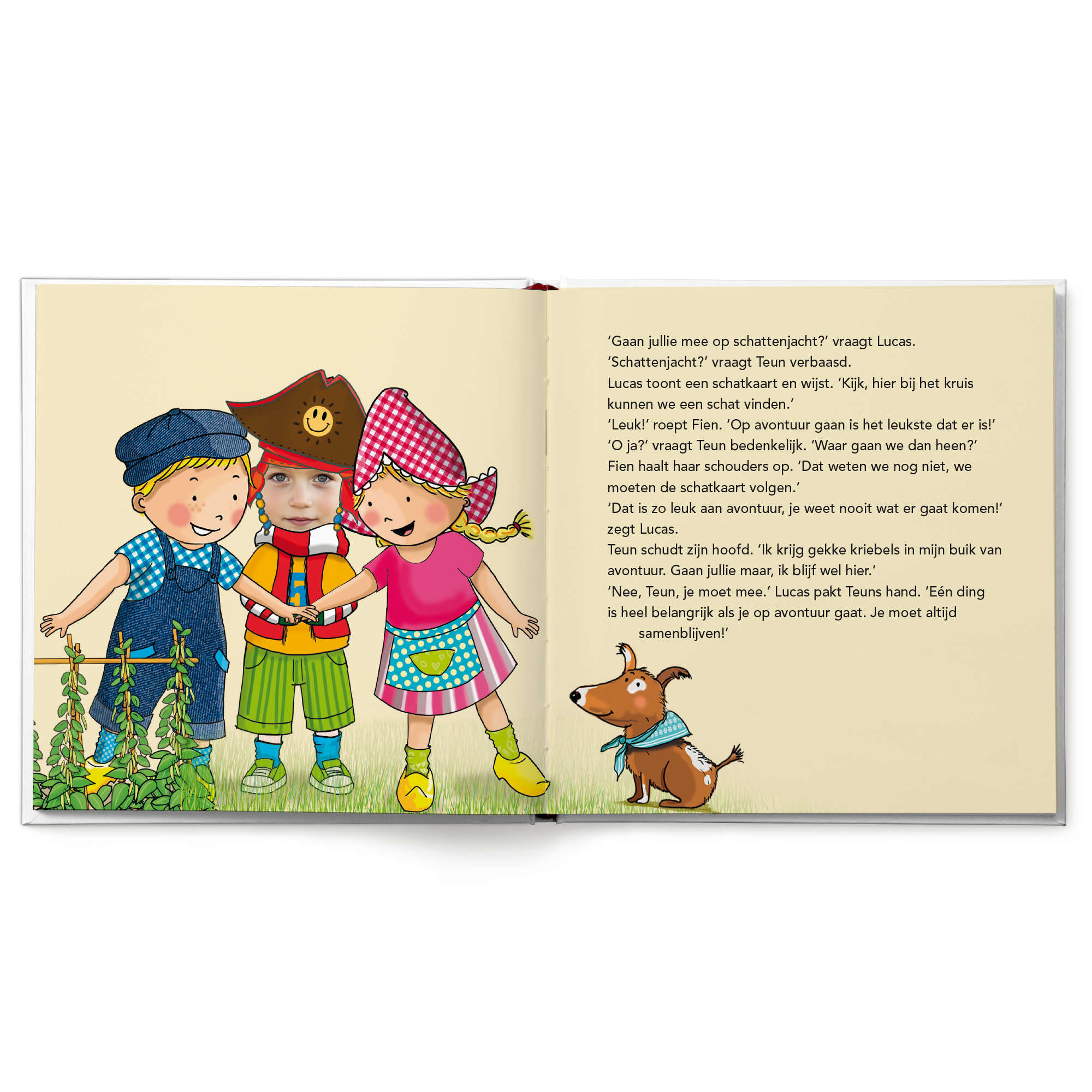 Gepersonaliseerd kinderboek - Fien & Teun 'Zoeken een schat'