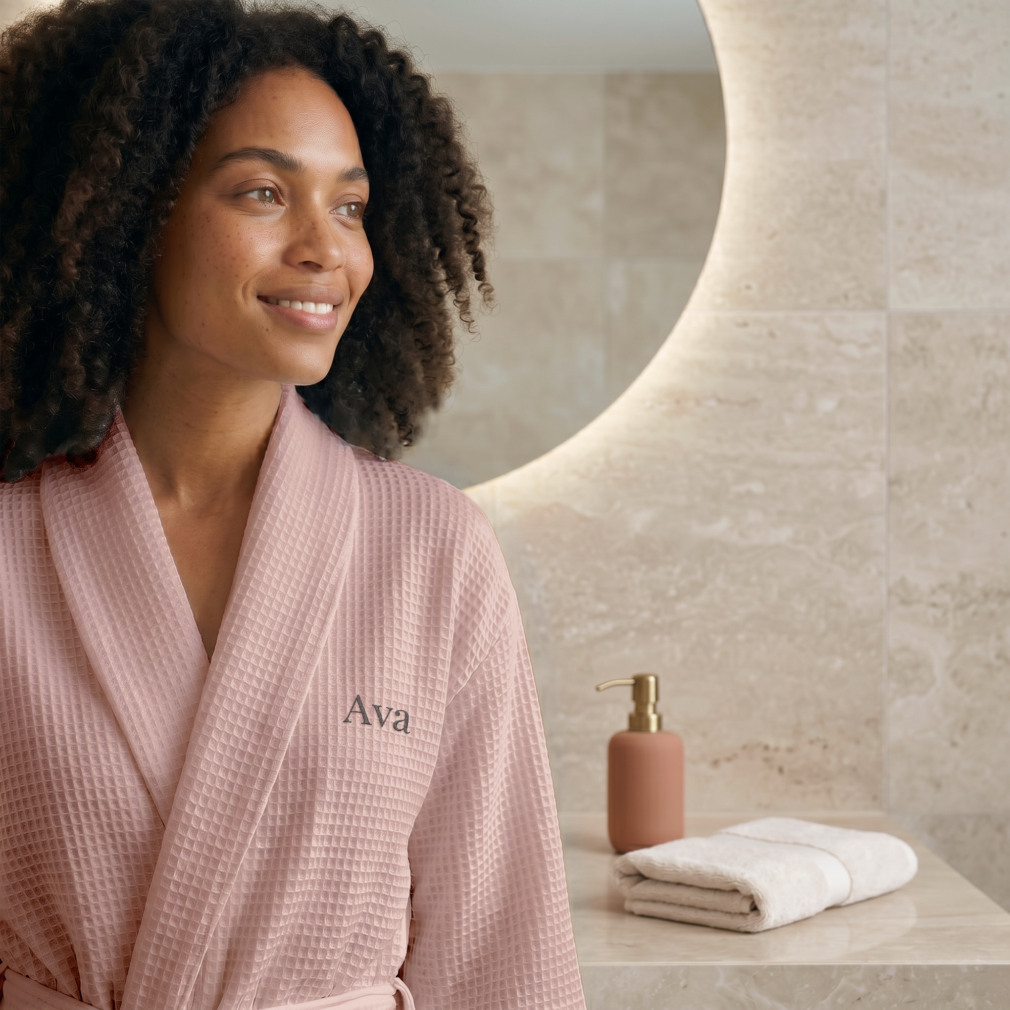 Personalised Waffle Robe for Women