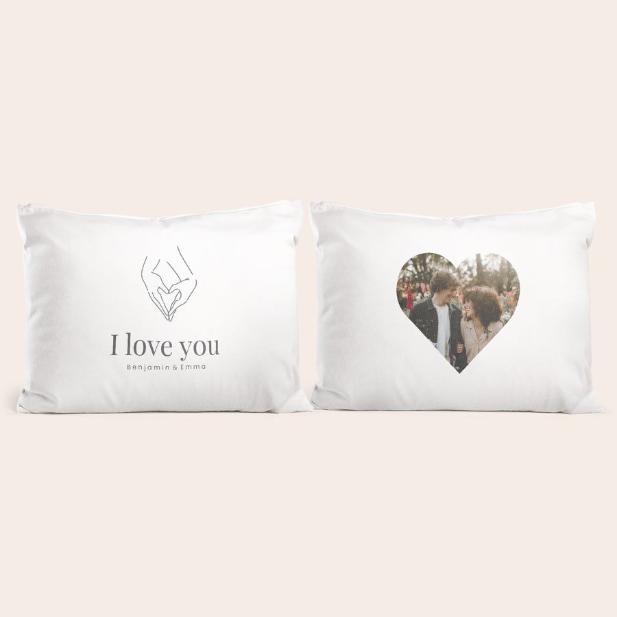 Set de 2 housses de coussin Mr & Mrs personnalisé - 60 x 50 cm Set de 2 housses de coussin Mr & Mrs personnalisé - 60 x 50 cm