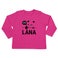T-shirt bébé personnalisé - Manches longues - Fuchsia - 62/68