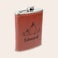 Personalised engraved hip flask - leather look Personalised engraved hip flask - leather look