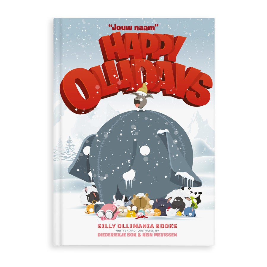 Boek met naam en foto - Happy Ollidays (met gratis set wenskaarten) - Hardcover