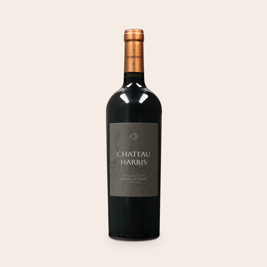Personalizované víno Salentein Malbec Fľaša vína Salentein Malbec s prispôsobiteľnou etiketou s menom Chateau Harris a rokom 1981, ideálna ako darček