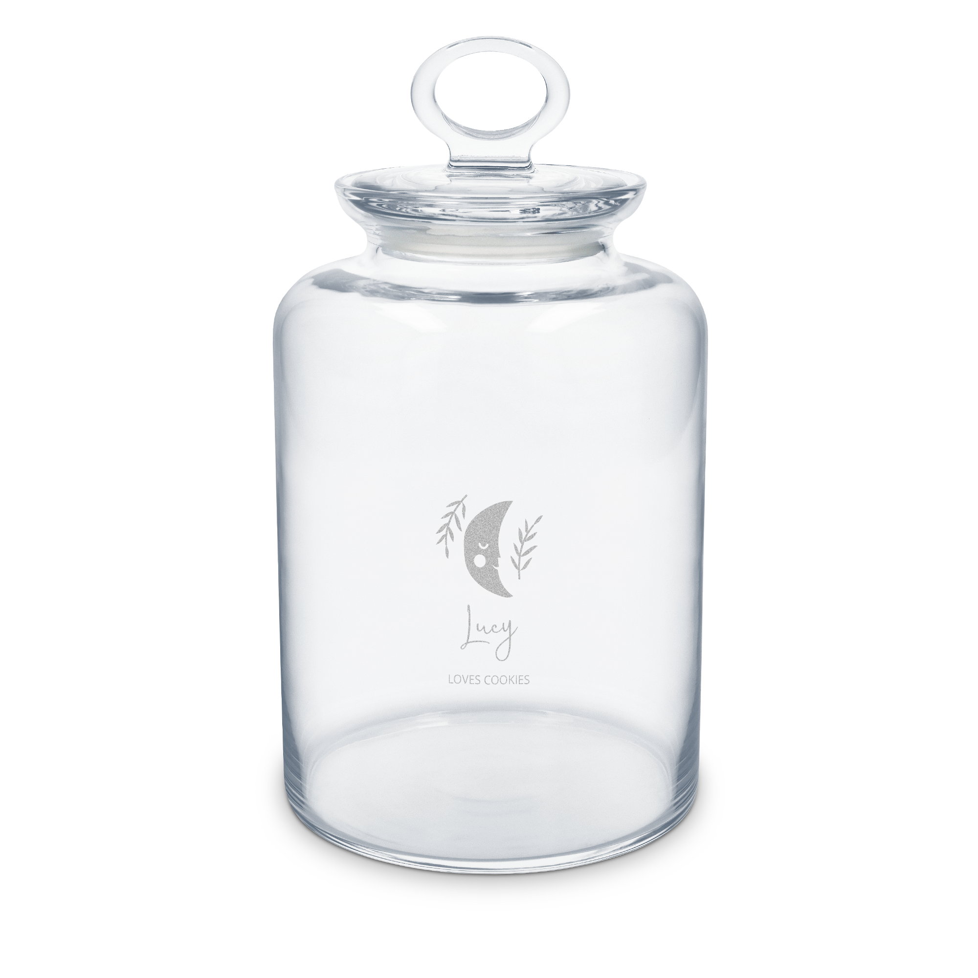 Tarro de cristal hermético personalizado y grabado