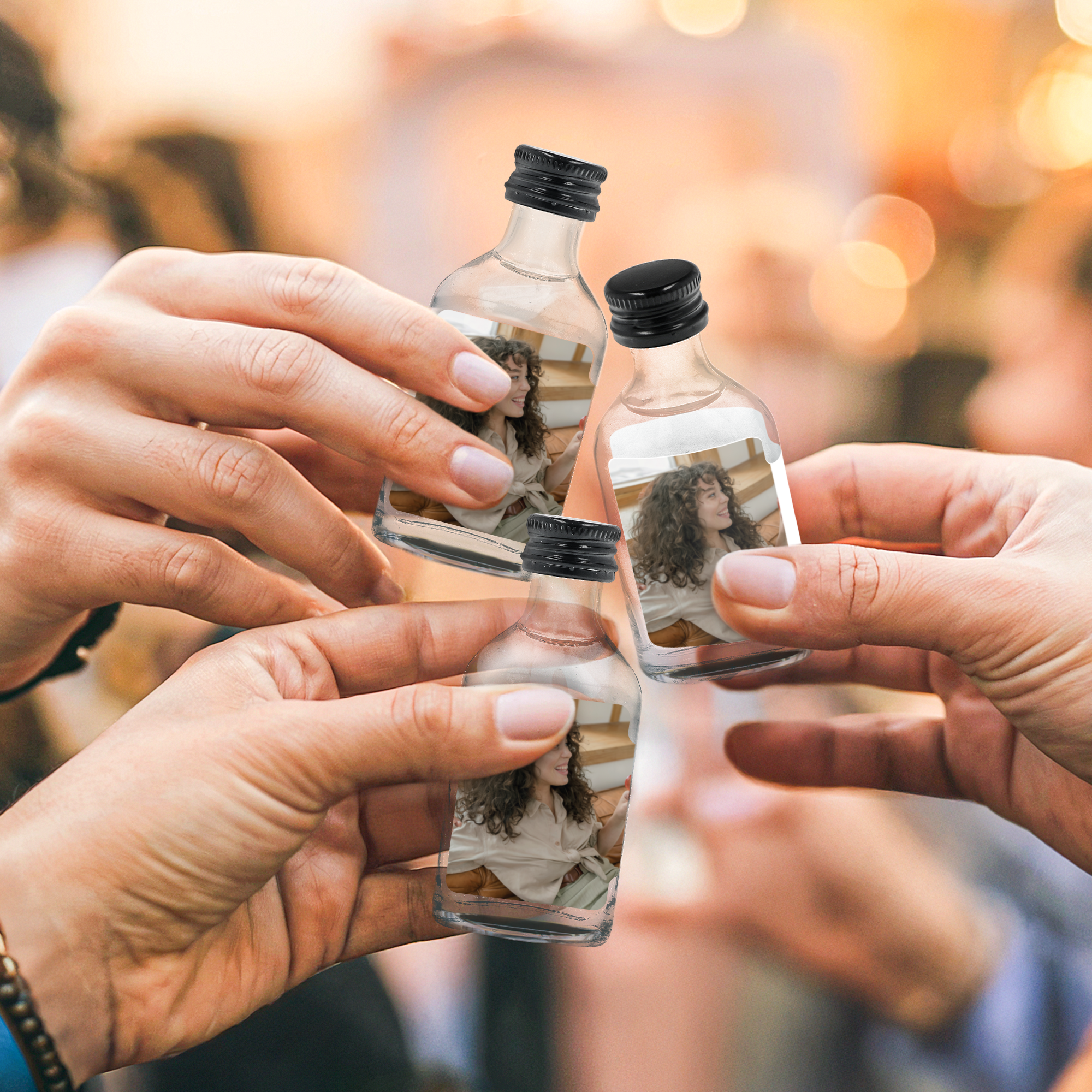Personalisiertes Mini-Alkoholflaschen-Set