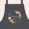Personalised Kitchen Apron - Grey Personalised Kitchen Apron - Grey
