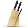 Messerblock aus Holz mit Gravur (inklusive Messerset) – Gravur links