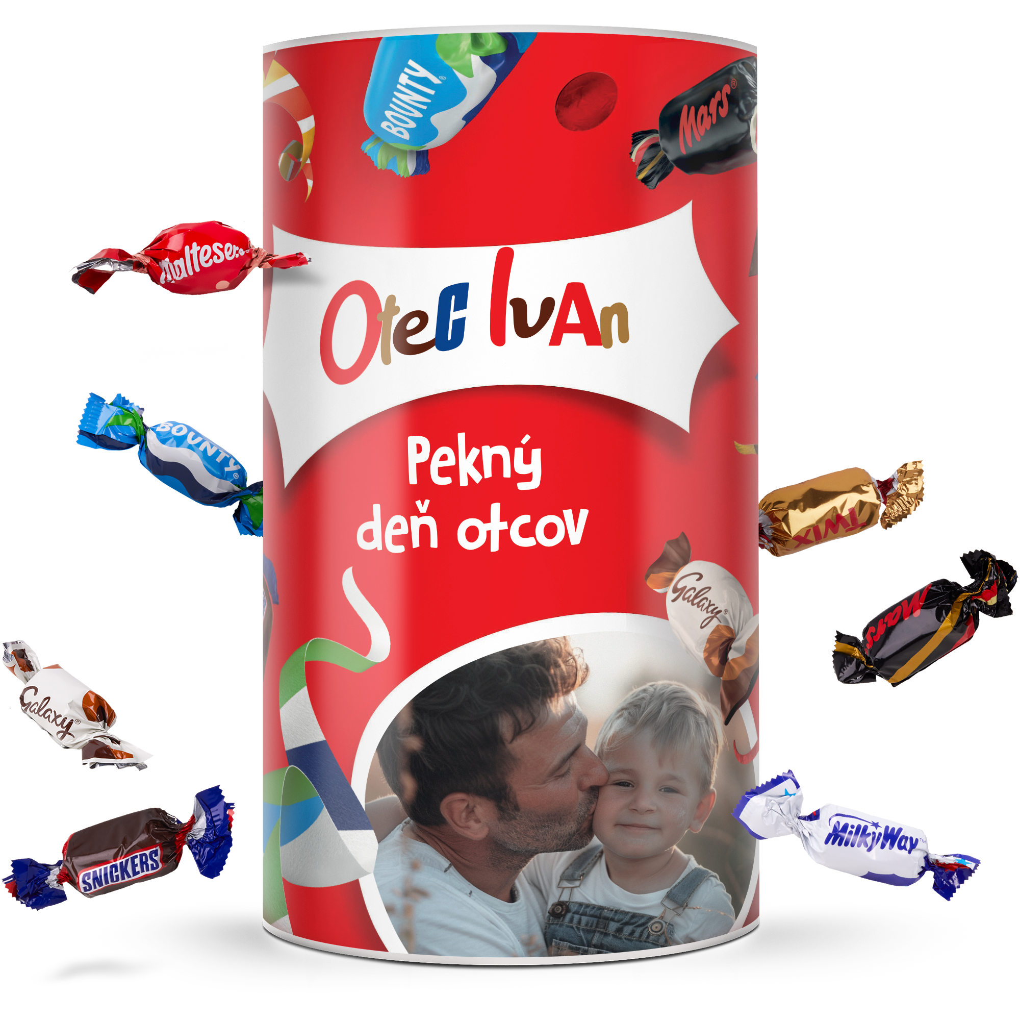 Personalizovaná fľaša Celebrations sa sladkosťami
